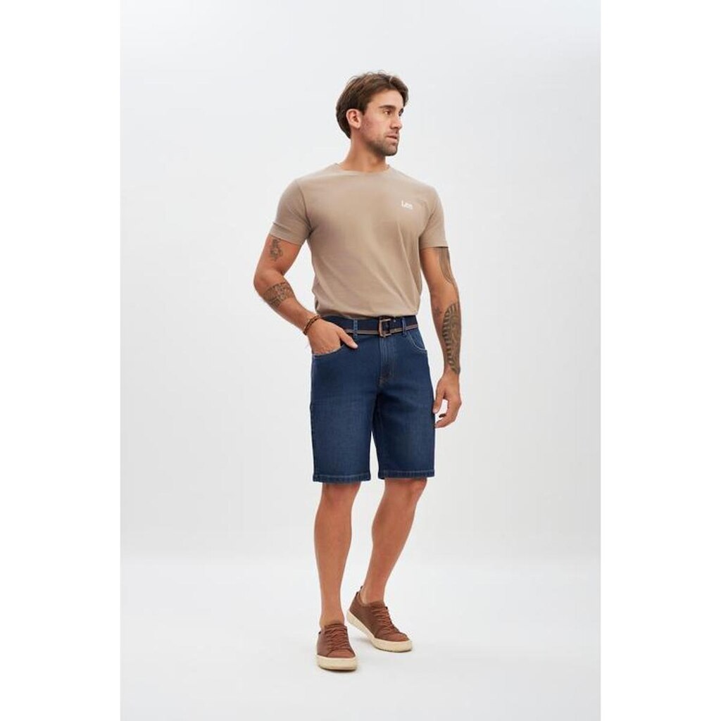 BERMUDA JEANS MASCULINA COM LYCRA E CINTO - YOUNG STYLE