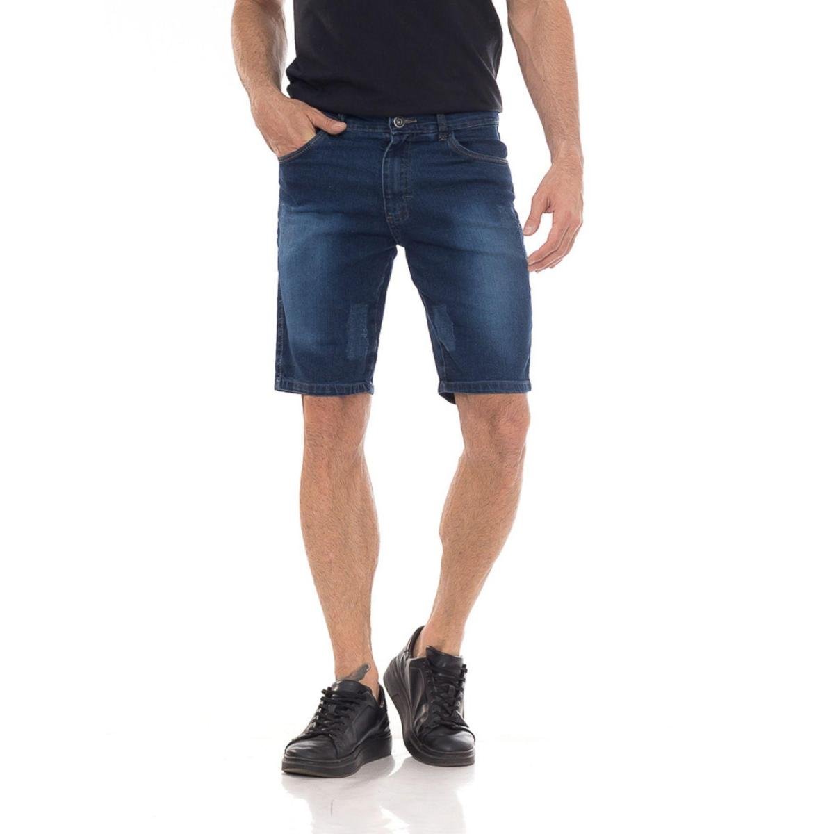 Bermuda Jeans Masculina Comfort Casual - Menor preço em Bermuda Jeans Masculina Comfort Casual -