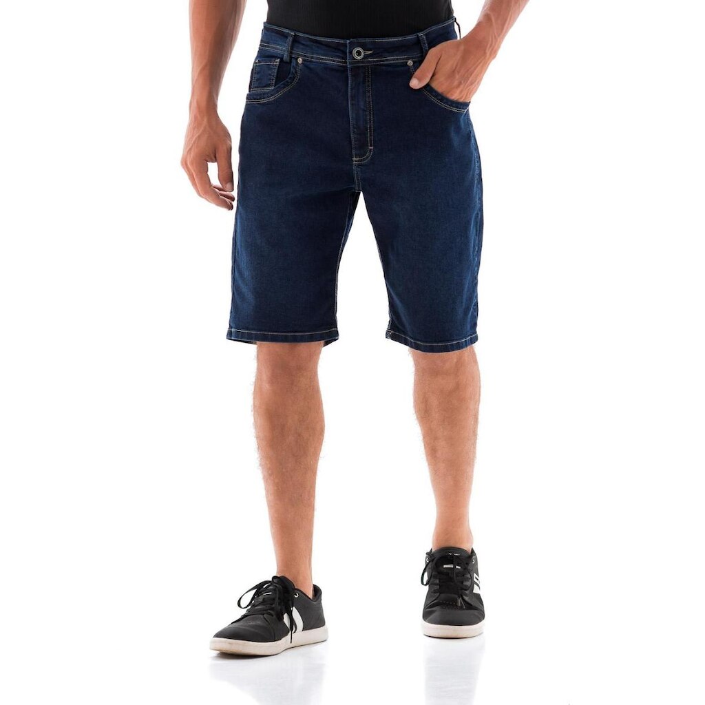 Bermuda Jeans Masculina Confort Bordado