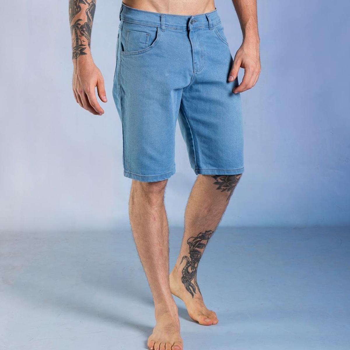 Bermuda Jeans Masculina Confortável Dia a Dia Estiloso Leve Menor preço em Bermuda Jeans Masculina Confortável Dia a Dia Estiloso Leve