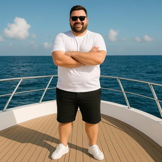 Bermuda JEANS MASCULINA LISA Plus Size Grande Tamanho 44 46 48 Básica Reforçada 1099