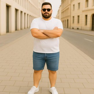 Bermuda JEANS MASCULINA LISA Plus Size Grande Tamanho 44 46 48 Básica Reforçada 1099