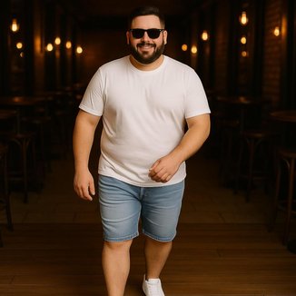 Bermuda JEANS MASCULINA LISA Plus Size Grande Tamanho 44 46 48 Básica Reforçada 1099