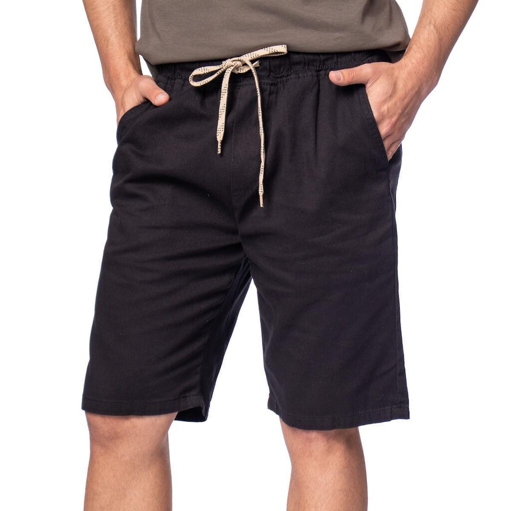 Bermuda Jeans Masculina Max Denim Jogger Casual Preto