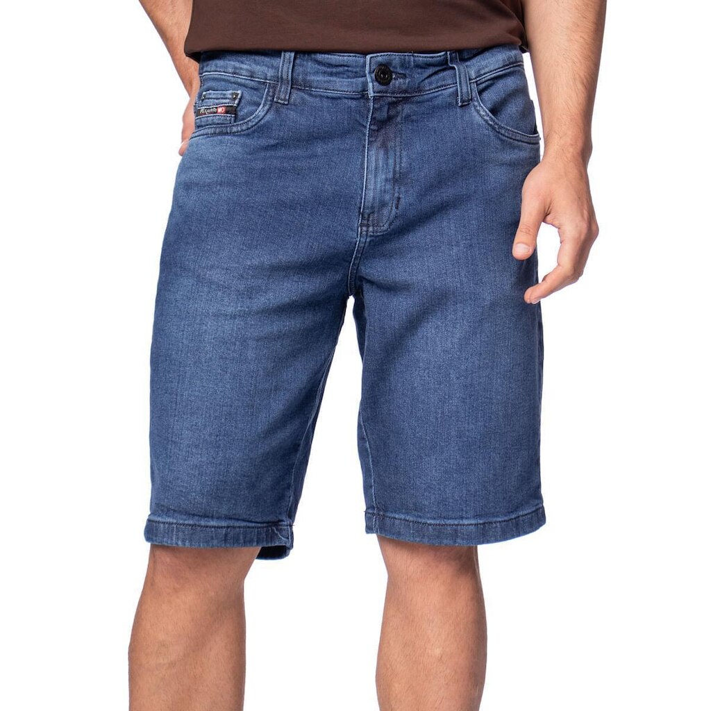 Bermuda Jeans Masculina Max Denim Reta Cintura Média Azul
