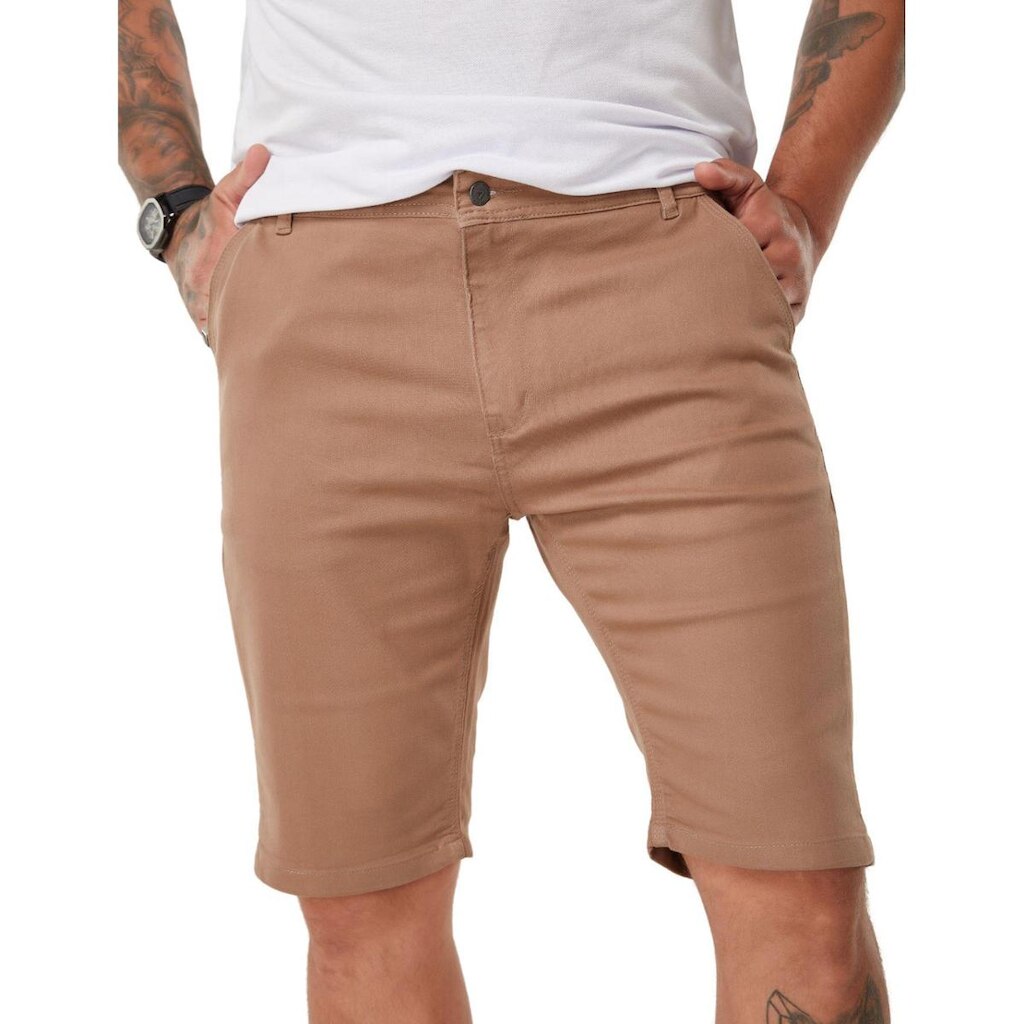 Bermuda Jeans Masculina Slim Resistente Com Elastano