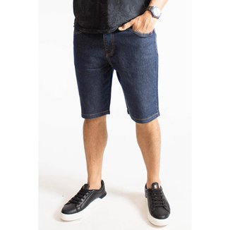 Bermuda Jeans Masculina Stark Blue Polo Wear Jeans Escuro