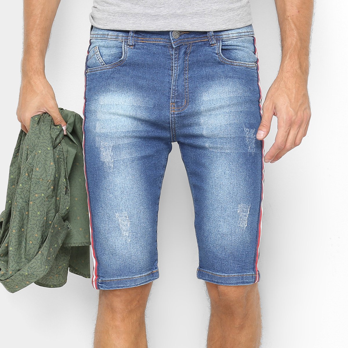 bermuda com listra lateral