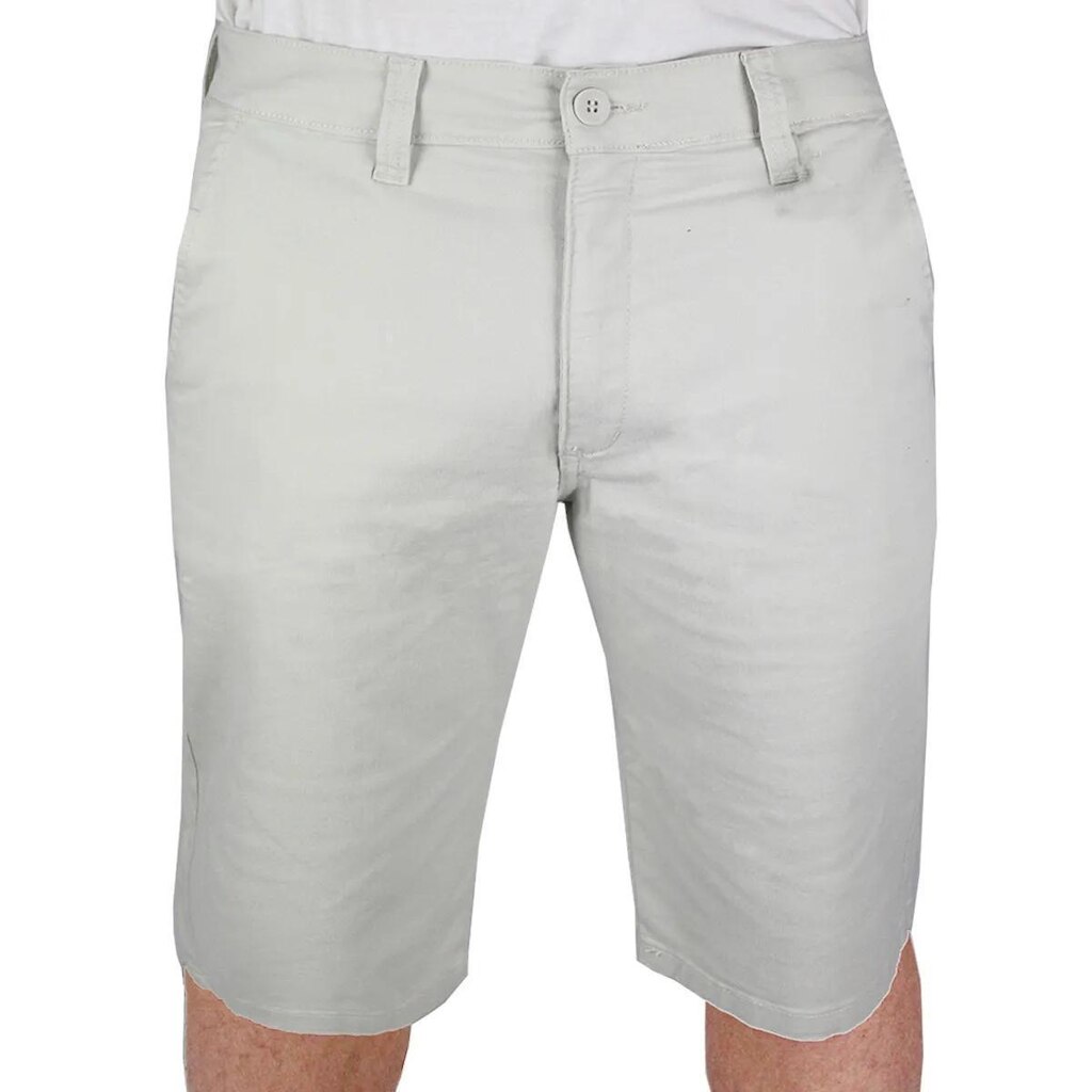 Bermuda Jeans R7Jeans Masculina Modelo Sarja com Elastano Areia
