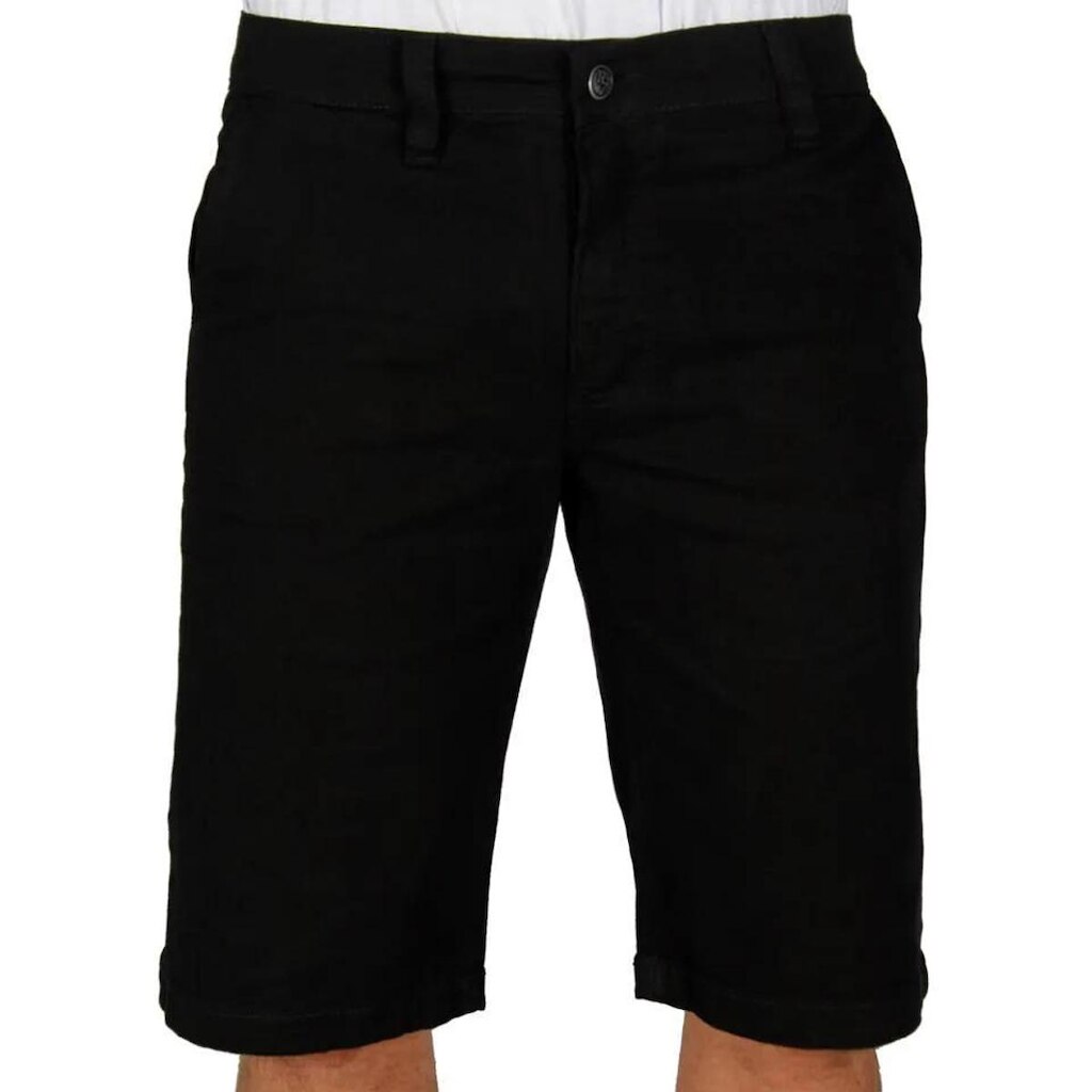 Bermuda Jeans R7Jeans Masculina Modelo Sarja com Elastano Preto