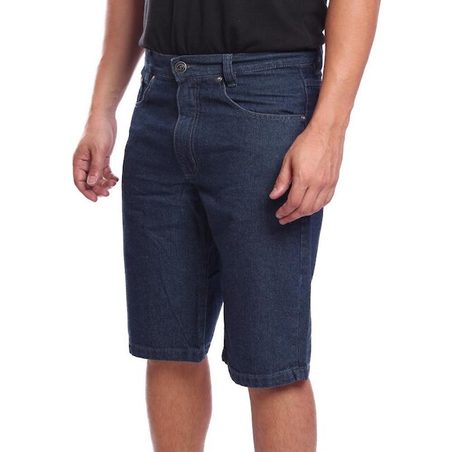 Bermuda Jeans R7Jeans Masculina Modelo Tradicional 100% Algodão Lavagem Stone