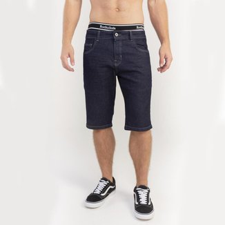 Bermuda Jeans Rock&Soda Masculina Skinny Dia a Dia Básica