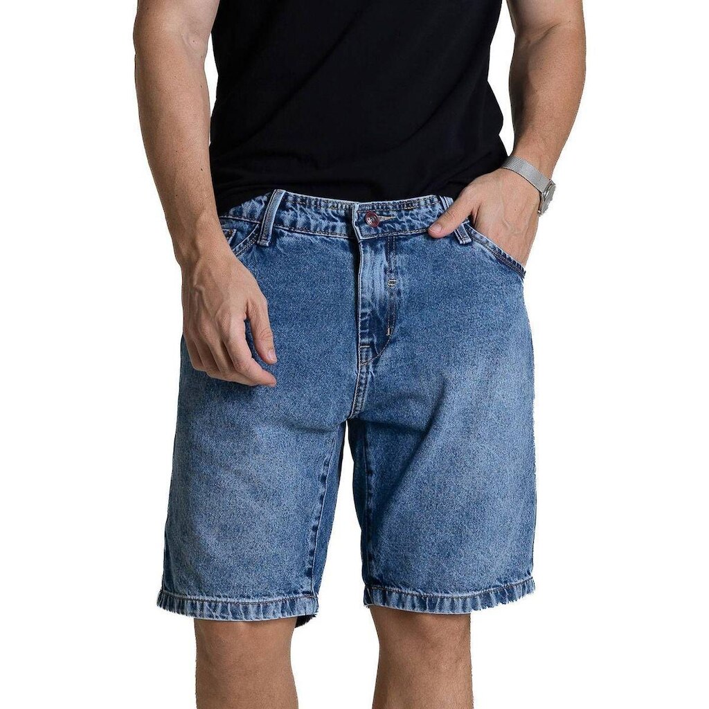 Bermuda Jeans Sawary - 284618 - Azul médio 42