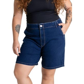 Bermuda Jeans Sawary Plus Size - 279964 - BLUE MEDIUM 52
