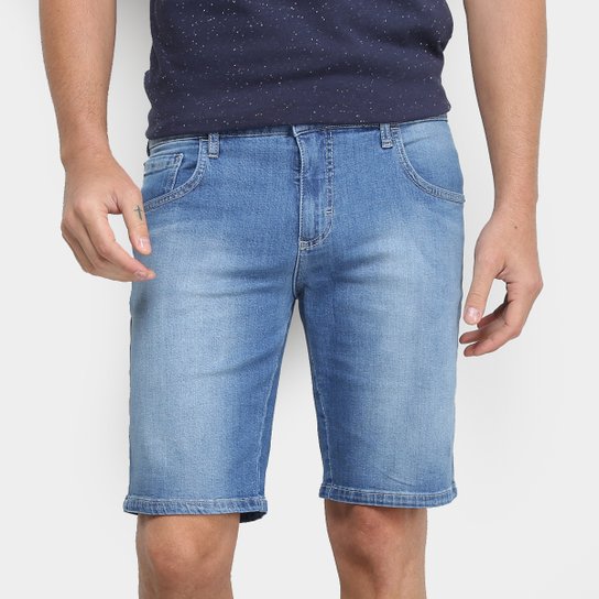 Bermuda Jeans Slim Forum Paul Estonada Masculina - Azul