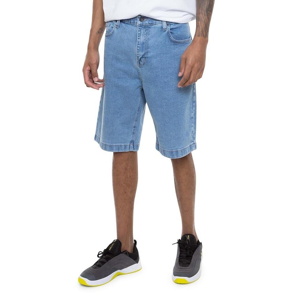 BERMUDA JEANS UPCYCLE WORKER RELAXED - AZUL - 48