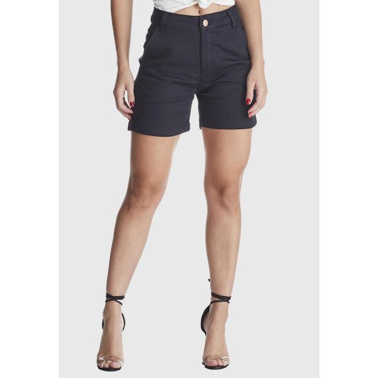 Bermuda Jeans Zuren Meia Coxa Classic Preto - Preto