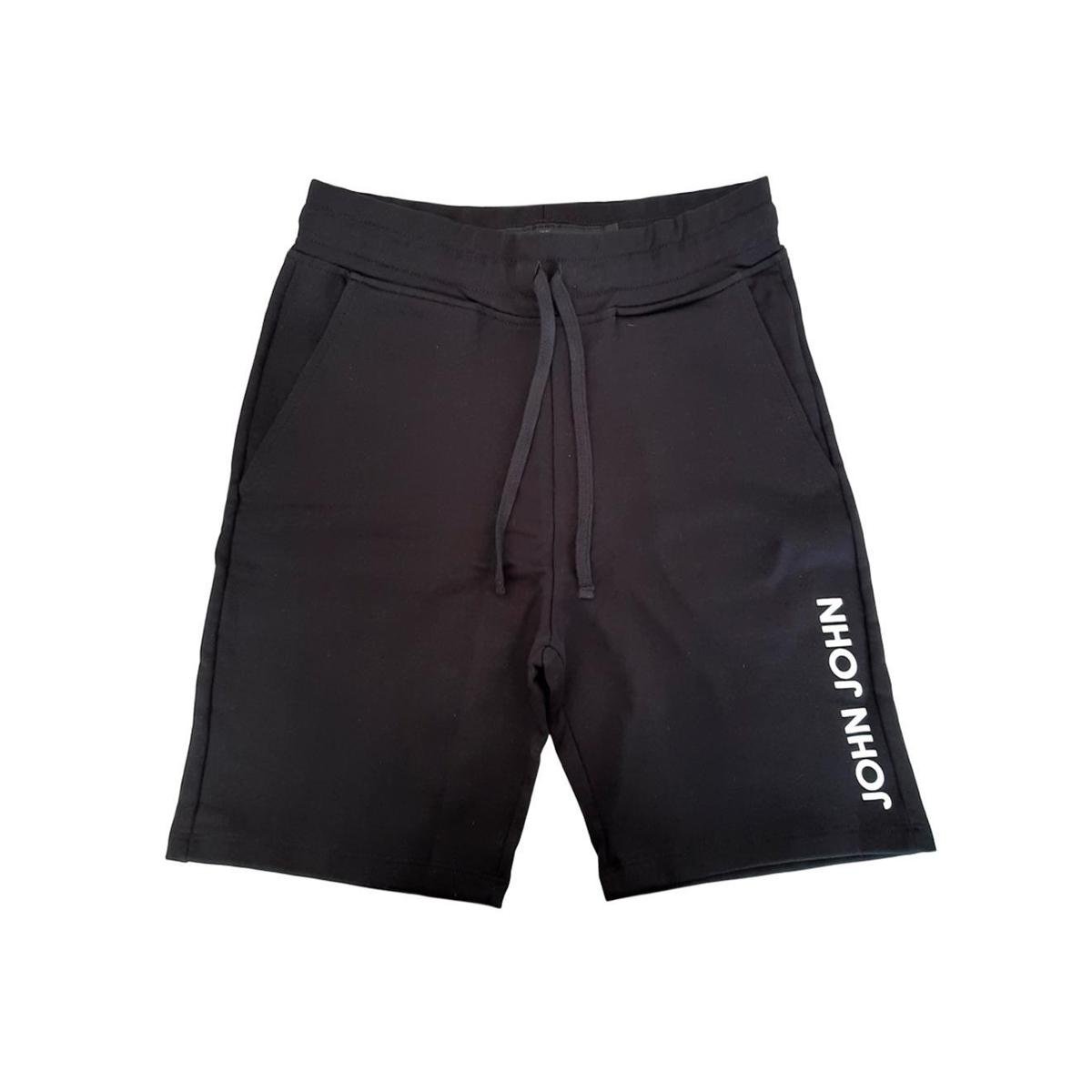 Bermuda John John Masculina Moletom New Basic Preta - Preto Menor preço em Bermuda John John Masculina Moletom New Basic Preta - Preto