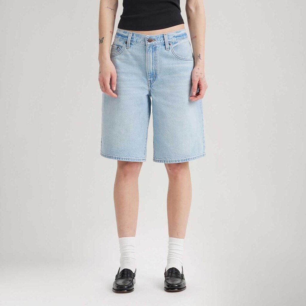 Bermuda Jort Jeans Levi's Baggy Dad Lavagem Clara Feminina