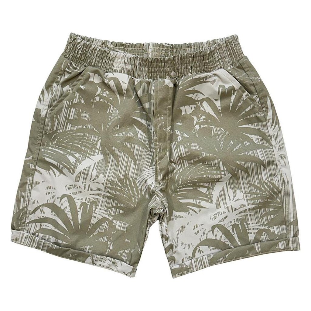 Bermuda Juvenil Look Jeans Estampado Cáqui - 10
