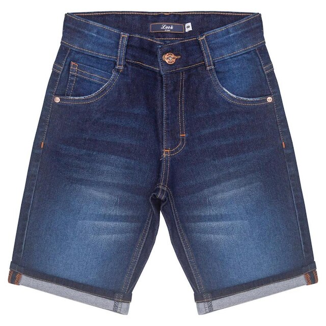 Bermuda Juvenil Look Jeans Intense Jeans - 18 - UNICA