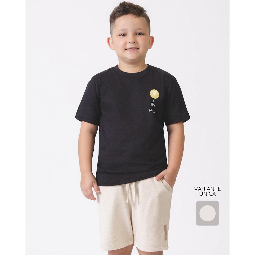 Bermuda linho Craft cadarço funcional verão sofisticada fresca - OffWhite - Menino 4 a 10 anos