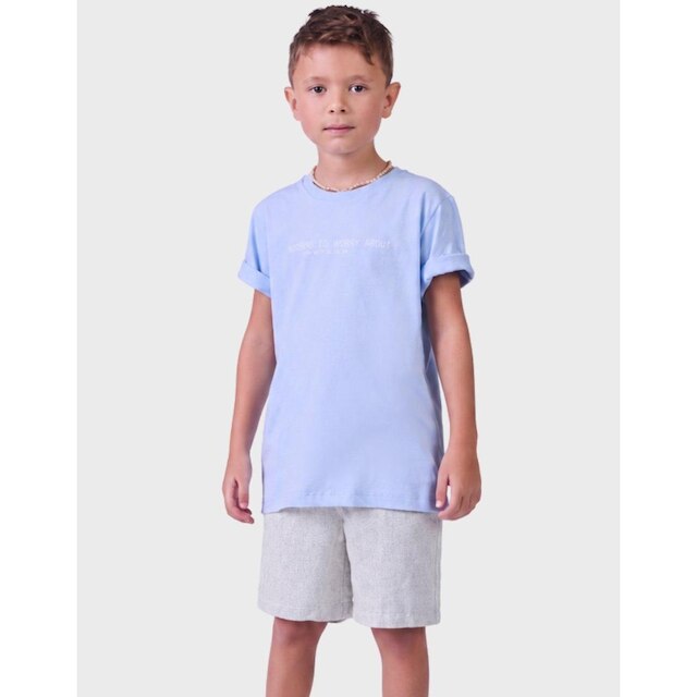 Bermuda Luxo Alfaitaria Estilo Verão Com Bolso Confortável Elástico Regulagem Prático Menino 1 a 14