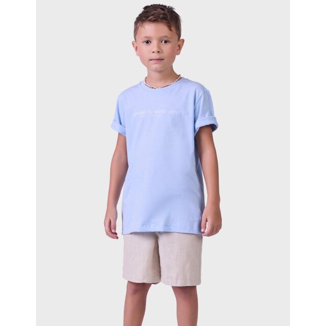 Bermuda Luxo Alfaitaria Estilo Verão Com Bolso Confortável Elástico Regulagem Prático Menino 1 a 14