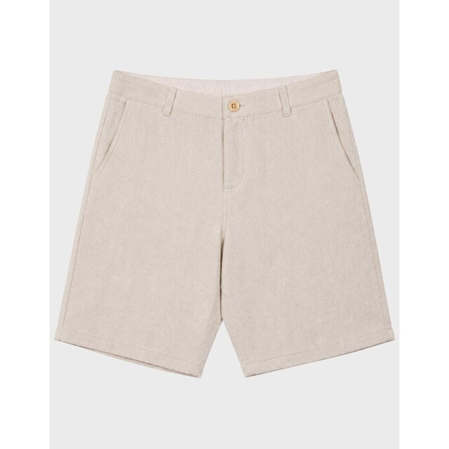Bermuda Luxo Alfaitaria Estilo Verão Com Bolso Confortável Elástico Regulagem Prático Menino 1 a 14