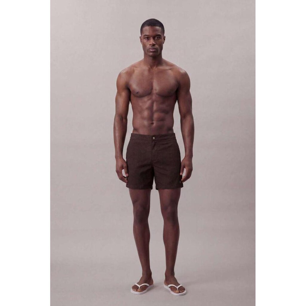 Bermuda Masc Swim Casual Mescla - Marrom