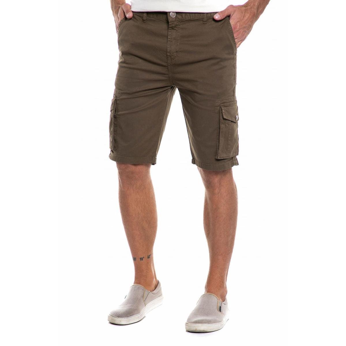 Bermuda Masculina Cargo Polo Wear Verde Médio - Verde Menor preço em Bermuda Masculina Cargo Polo Wear Verde Médio - Verde