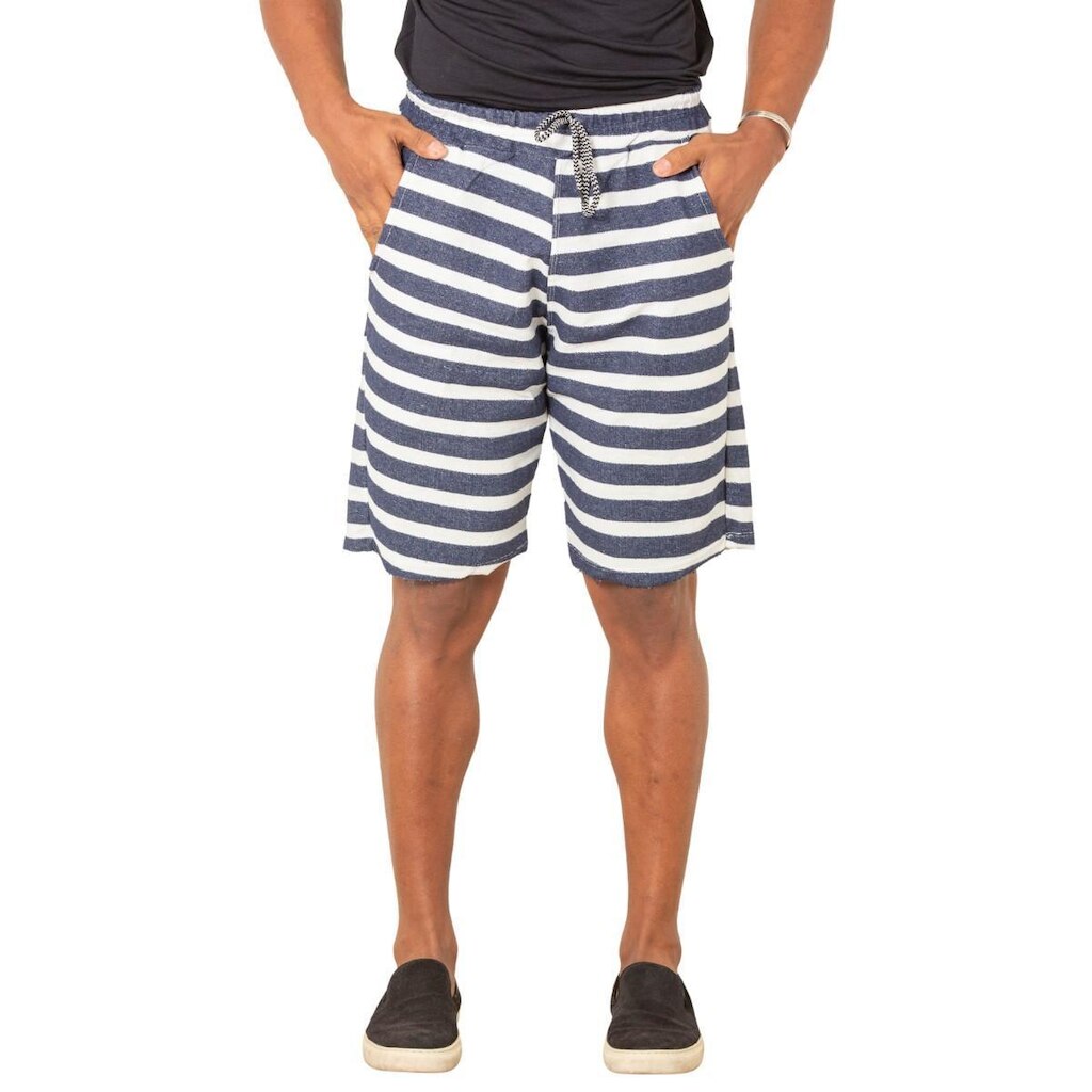 Bermuda Masculina de Moletinho Listrada Boen Jeans