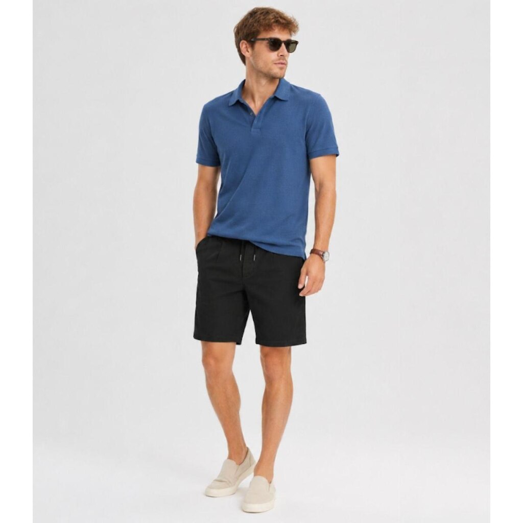 Bermuda Masculina em Linho Diametro Preto