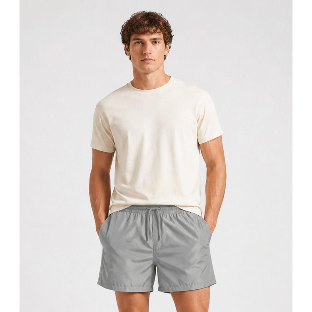 Bermuda Masculina Em Suede Com Bolsos Select Bege