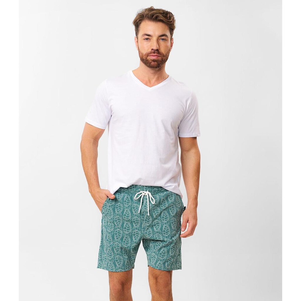 Bermuda Masculina Estampada Em Tactel Diametro Verde