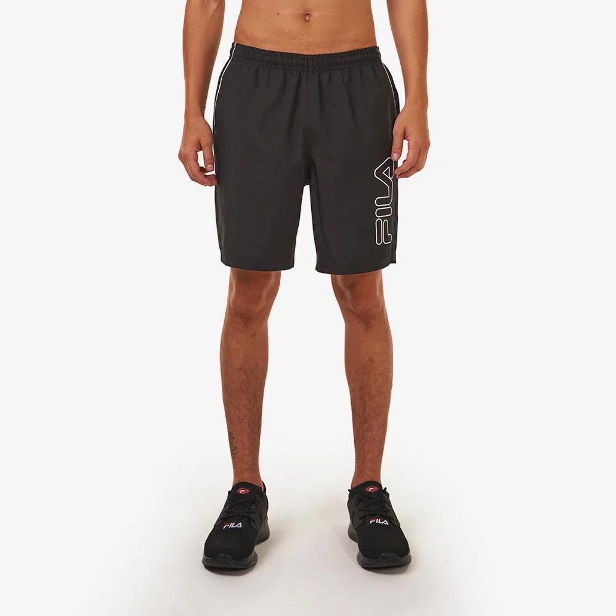 Bermuda Masculina Fila Training 7,5 Preta - Preto Menor preço em Bermuda Masculina Fila Training 7,5 Preta - Preto