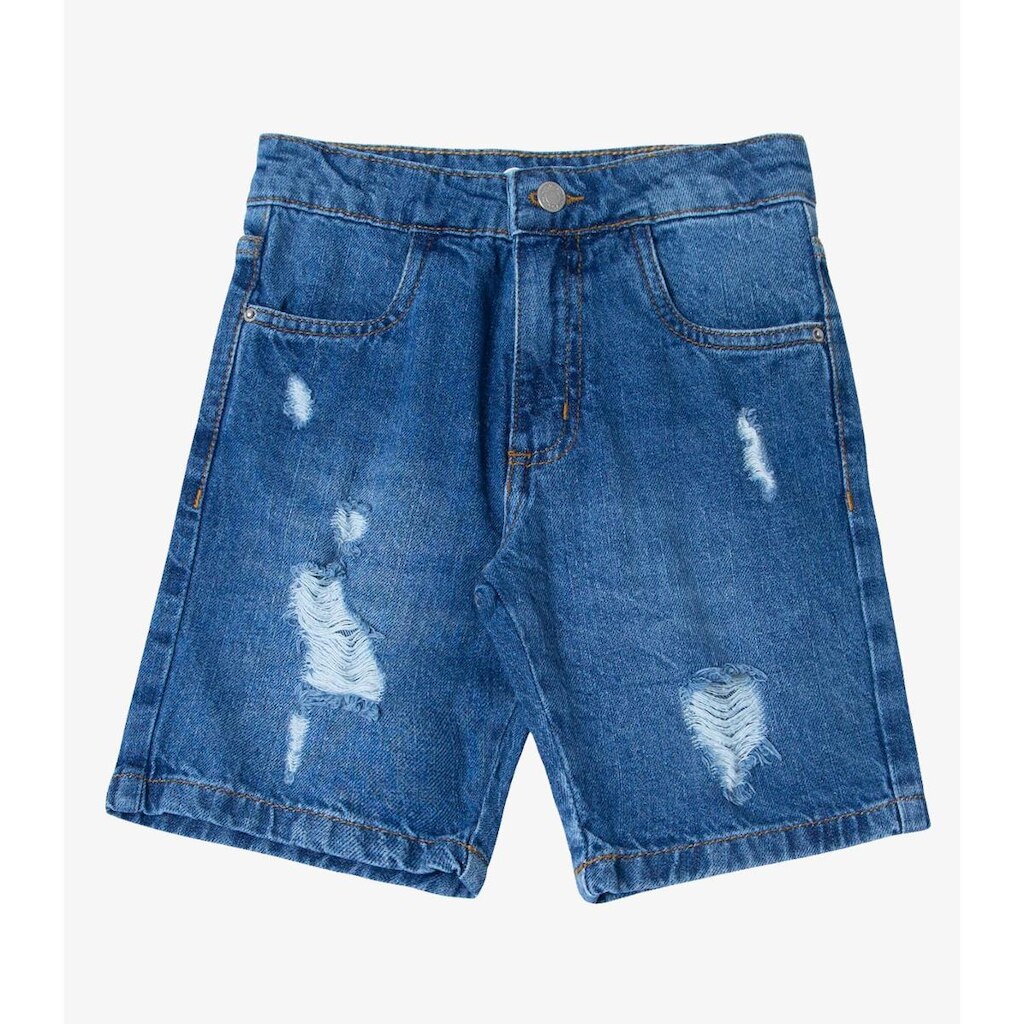 Bermuda Masculina Infantil Jeans Trick Nick Azul