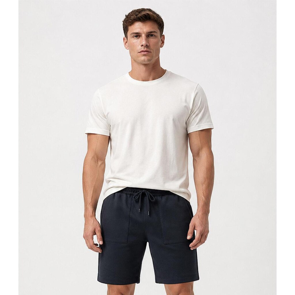 Bermuda Masculina Malha Neomotion Com Bolsos Veev Preto