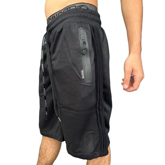 Bermuda Masculina Moletom Gangster Importada Linha Premium Zattini