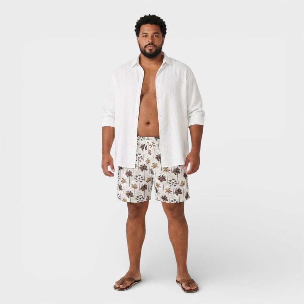 Bermuda Masculina Plus Size Estampada Costa Boy