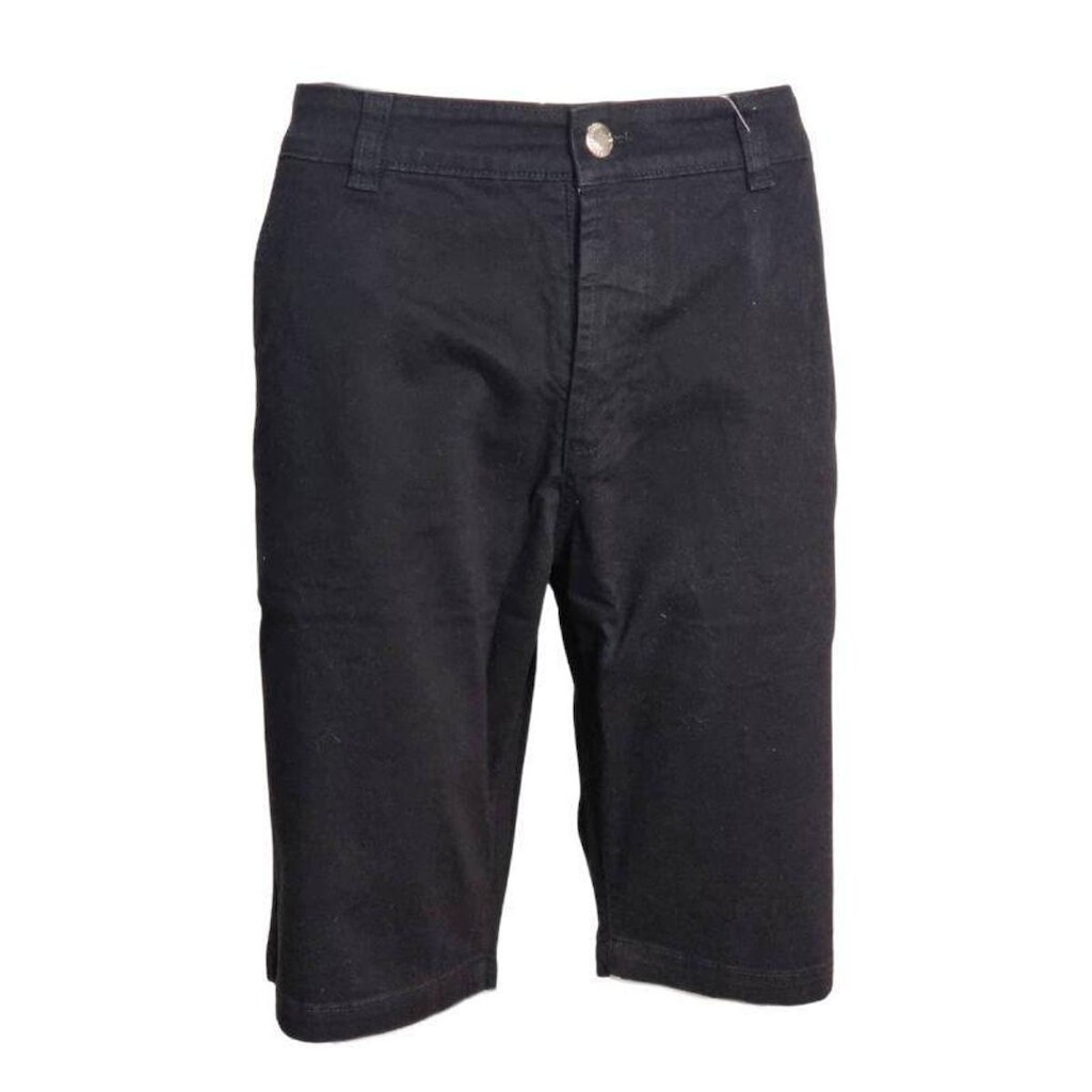 Bermuda Masculina Sarja Preta Tradicional Plus Size