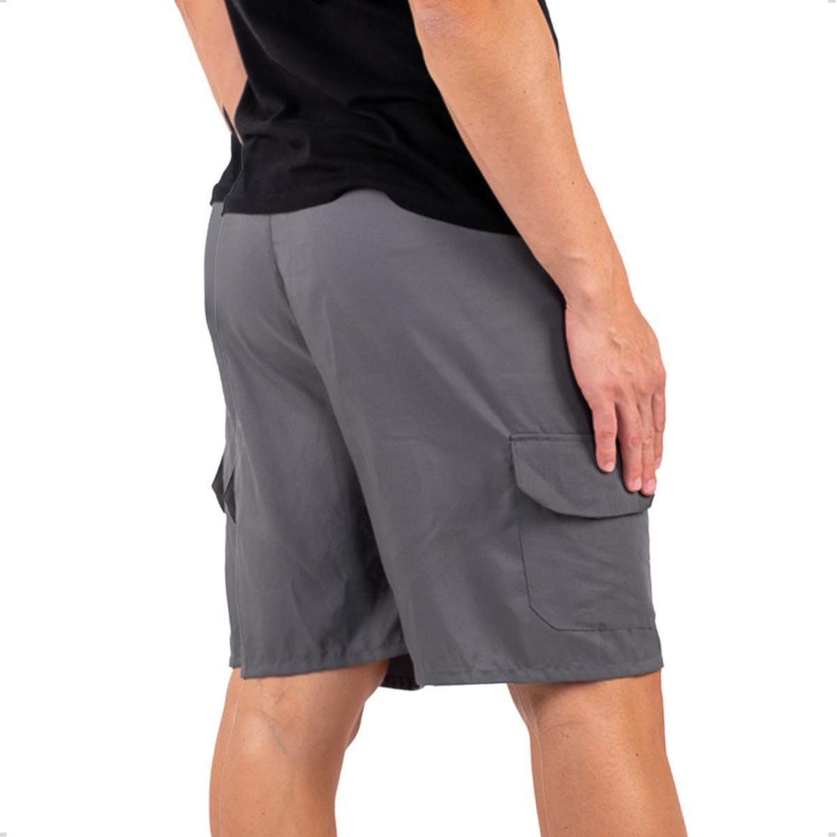 Bermuda Masculina Short Cargo Tactel Liso Treino Academia - Preto - G - Cinza é ruim? Bermuda Masculina Short Cargo Tactel Liso Treino Academia - Preto - G - Cinza é boa?