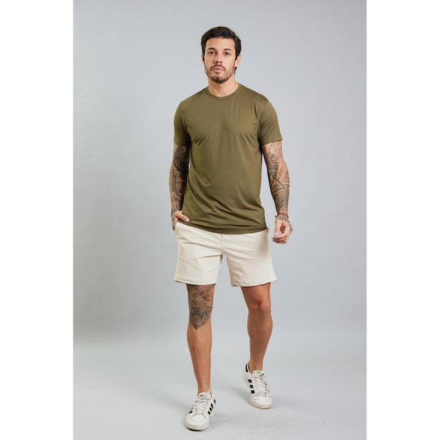 Bermuda Masculina Slim Comfort em Poliamida Dialogo Jeans