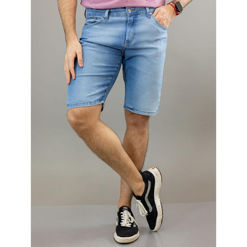 Bermuda Masculina Slim Jeans Claro Tradicional Anticorpus