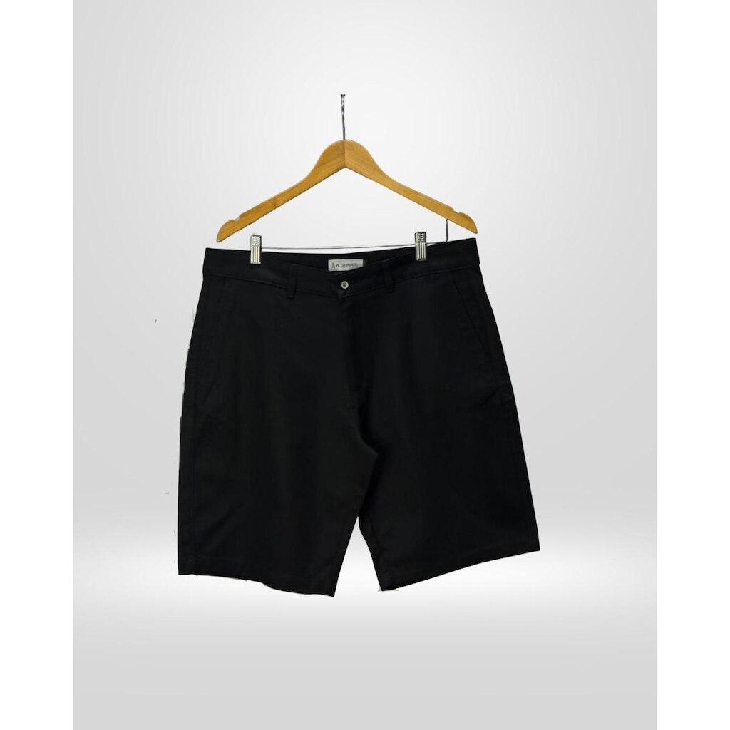Bermuda Masculina Social Algodão Preto