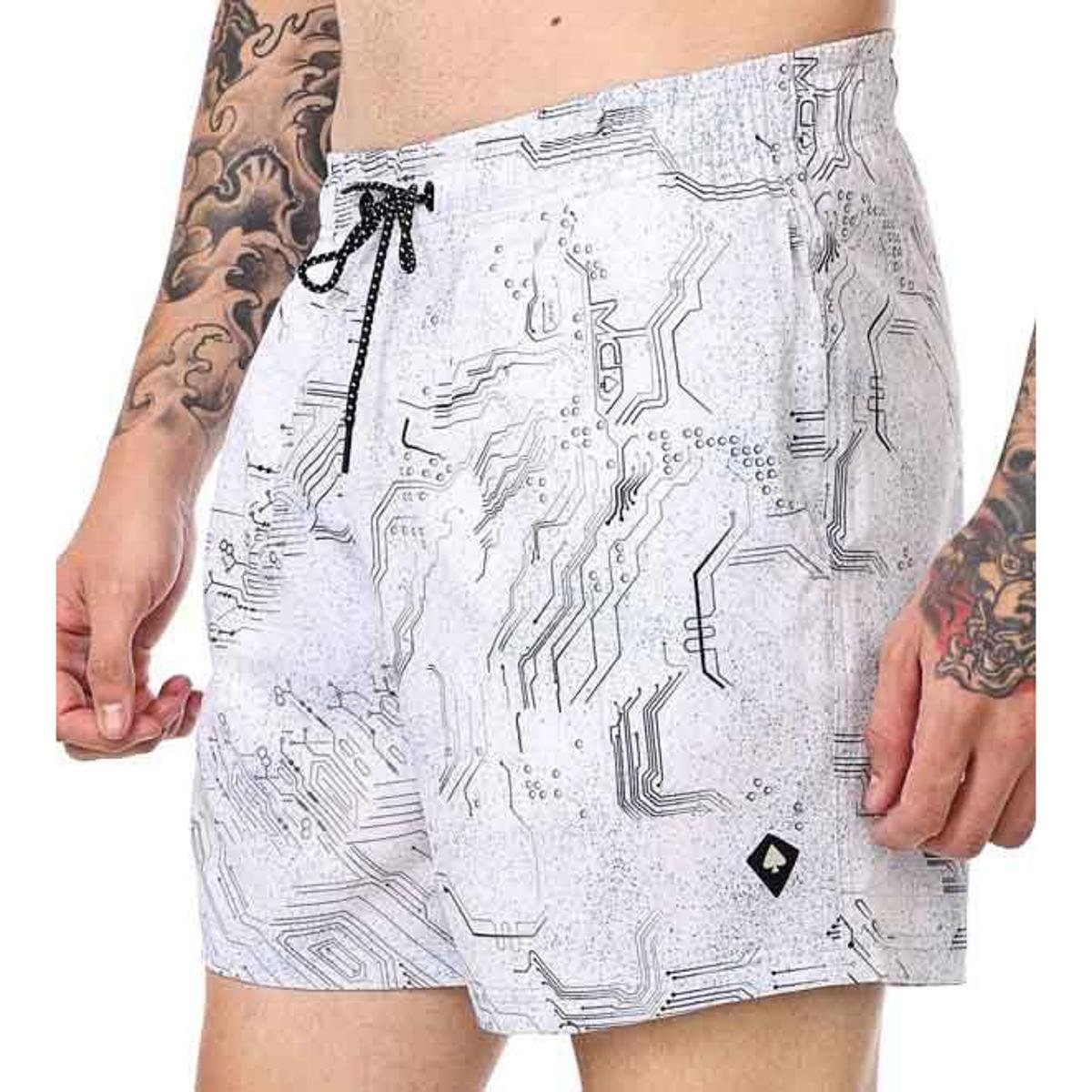 Bermuda Mcd Casual Água Circuito 2026006 Masculina - Branco Menor preço em Bermuda Mcd Casual Água Circuito 2026006 Masculina - Branco