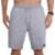 Bermuda Moletinho Algodao Masculina Elastico Cintura Cordao Ajustavel Com Bolso Lateral e Traseiro - Cinza