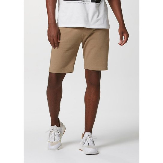 Bermuda Moletom Básica Masculina Chino - Marrom