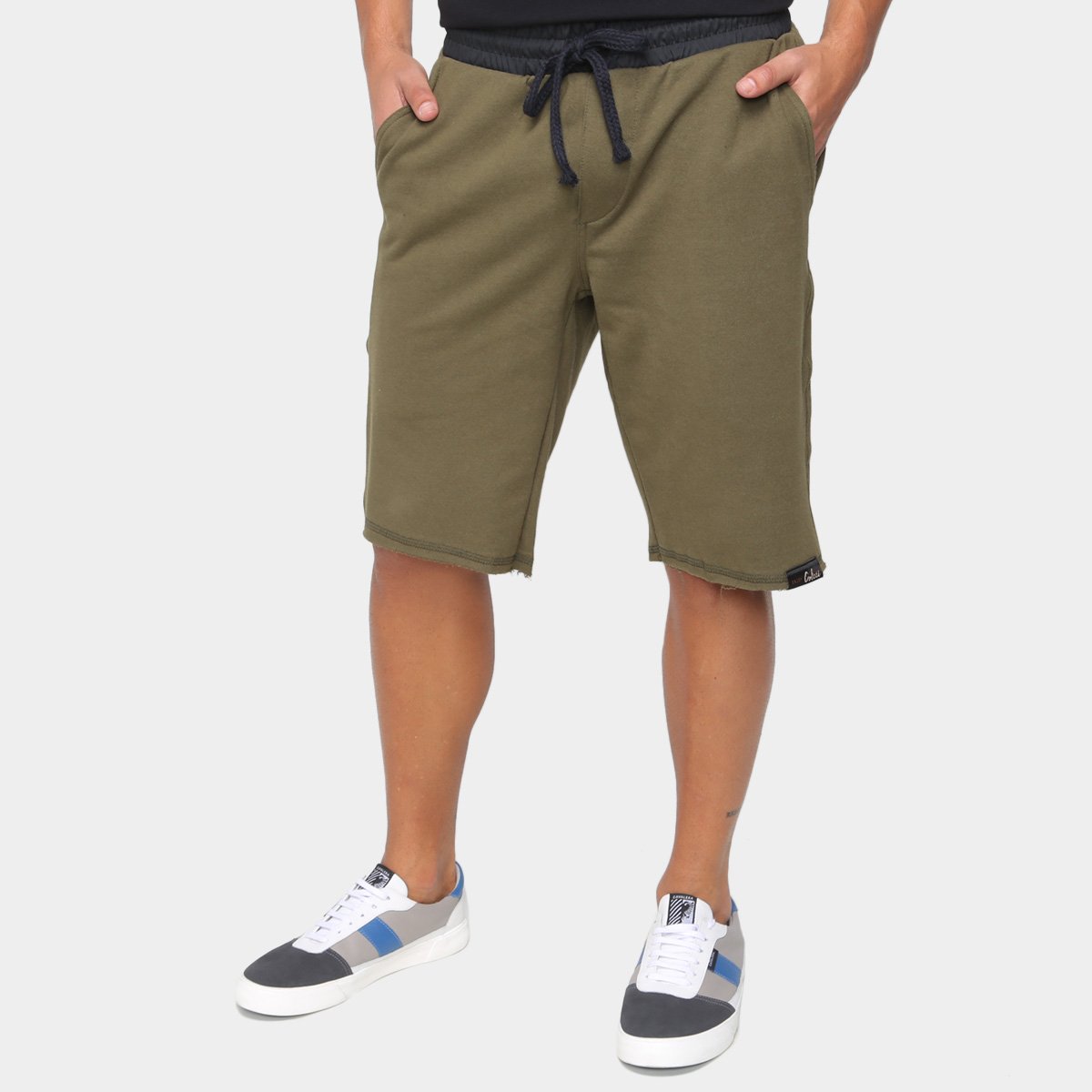 Bermuda Moletom Colcci Básica Masculina - Verde claro Menor preço em Bermuda Moletom Colcci Básica Masculina - Verde claro