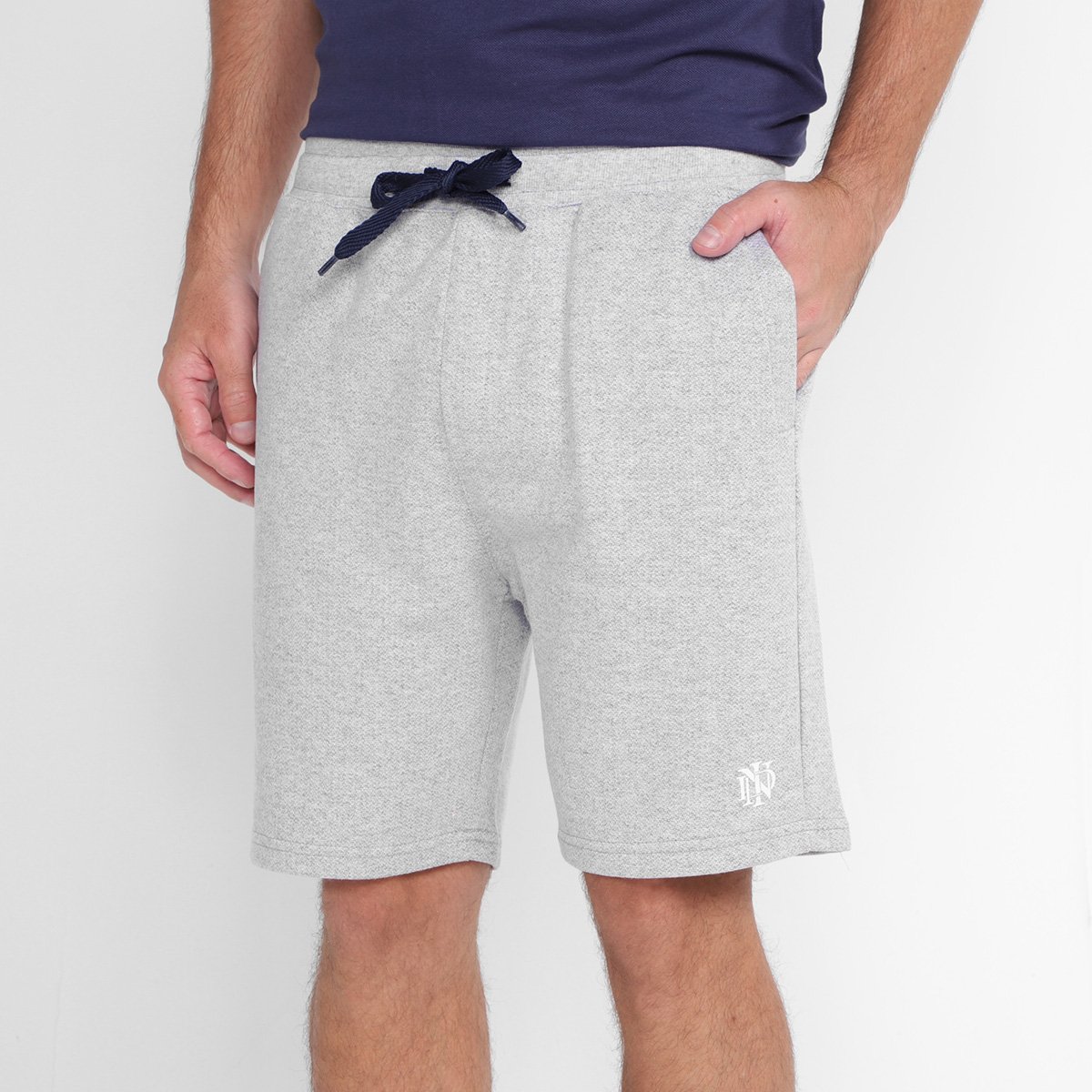 Bermuda Moletom Industrie Paris Masculina - Cinza Menor preço em Bermuda Moletom Industrie Paris Masculina - Cinza